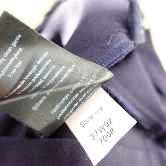 NARCISO RODRIGUEZ Pants Medium Virgin Wool Straight High Waist Tuxedo Navy ITALY - Picture 13 of 14